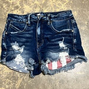 Kancan patriotic flag shorts. Brand new without tags. Size 26 inch (2)